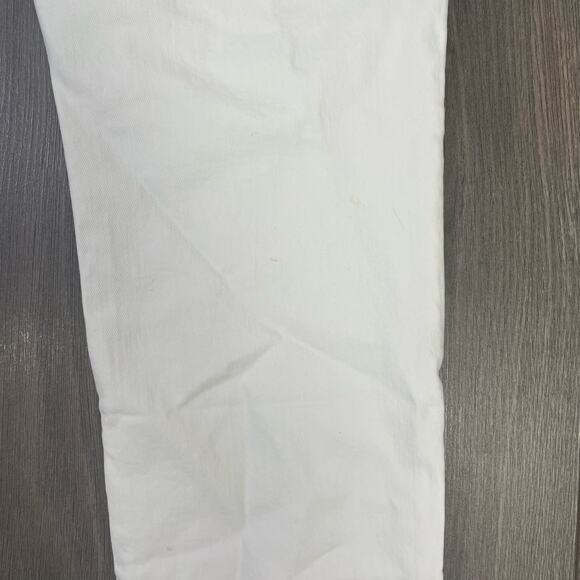 Madewell Perfect Vintage Tapered Leg Tile White Raw Hem Jeans US Women's 30 New - Picture 6 of 6